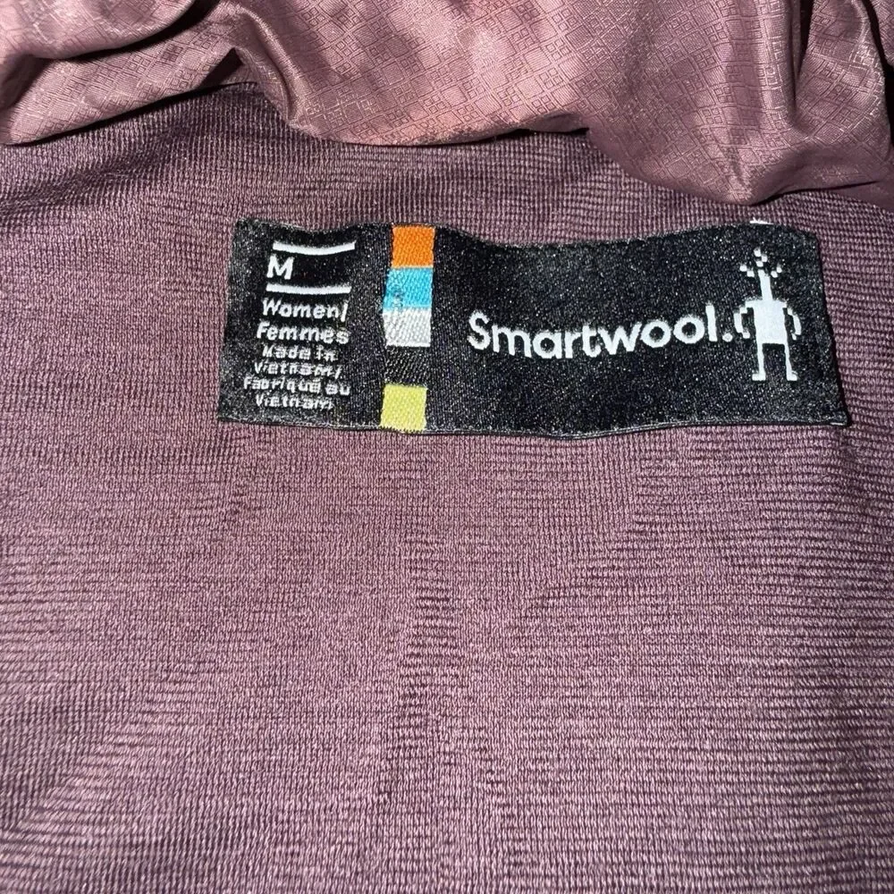 Smartwool Women’s Vest Medium Corbet 120 Quilted Plum Purple Merino Wool Blend